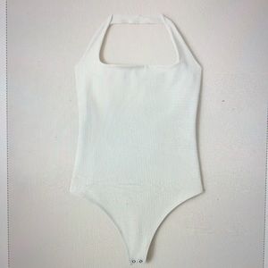 NWT Abercrombie and Fitch double-layered seamless fabric halter bodysuit